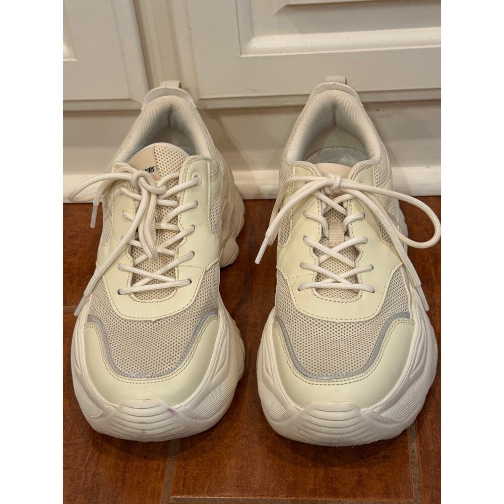 Dream Pairs Breathable Mesh Platform Sneakers White Size 8.5 - Picture 6 of 11